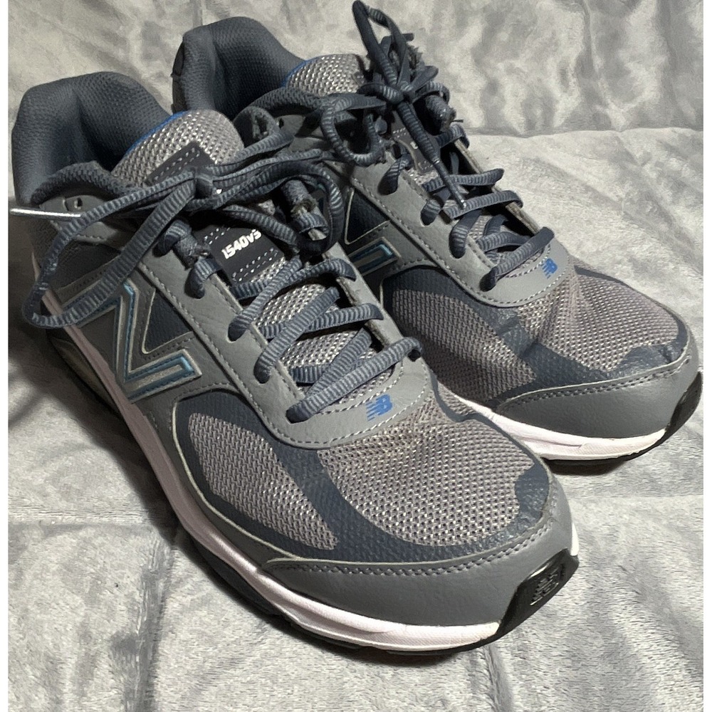 New Balance 1540v3 Gray/Blue Low Top Mesh Lace-Up Athletic Sneakers Men's